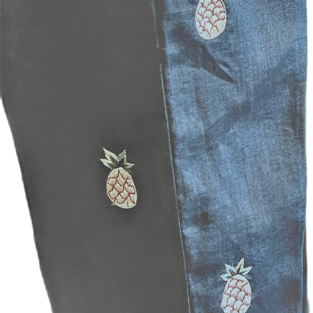 Vintage CJ Laing 100% Linen Embroidered Pineapple Pants Size 4 Resort wear 🍍☀️ - Picture 4 of 9